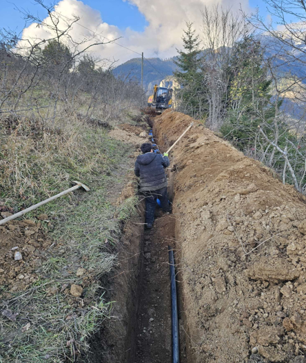 Maçka İlçesi Çeşmeler Mahallesi İçme suyu Şebeke Hattı İnşaatı