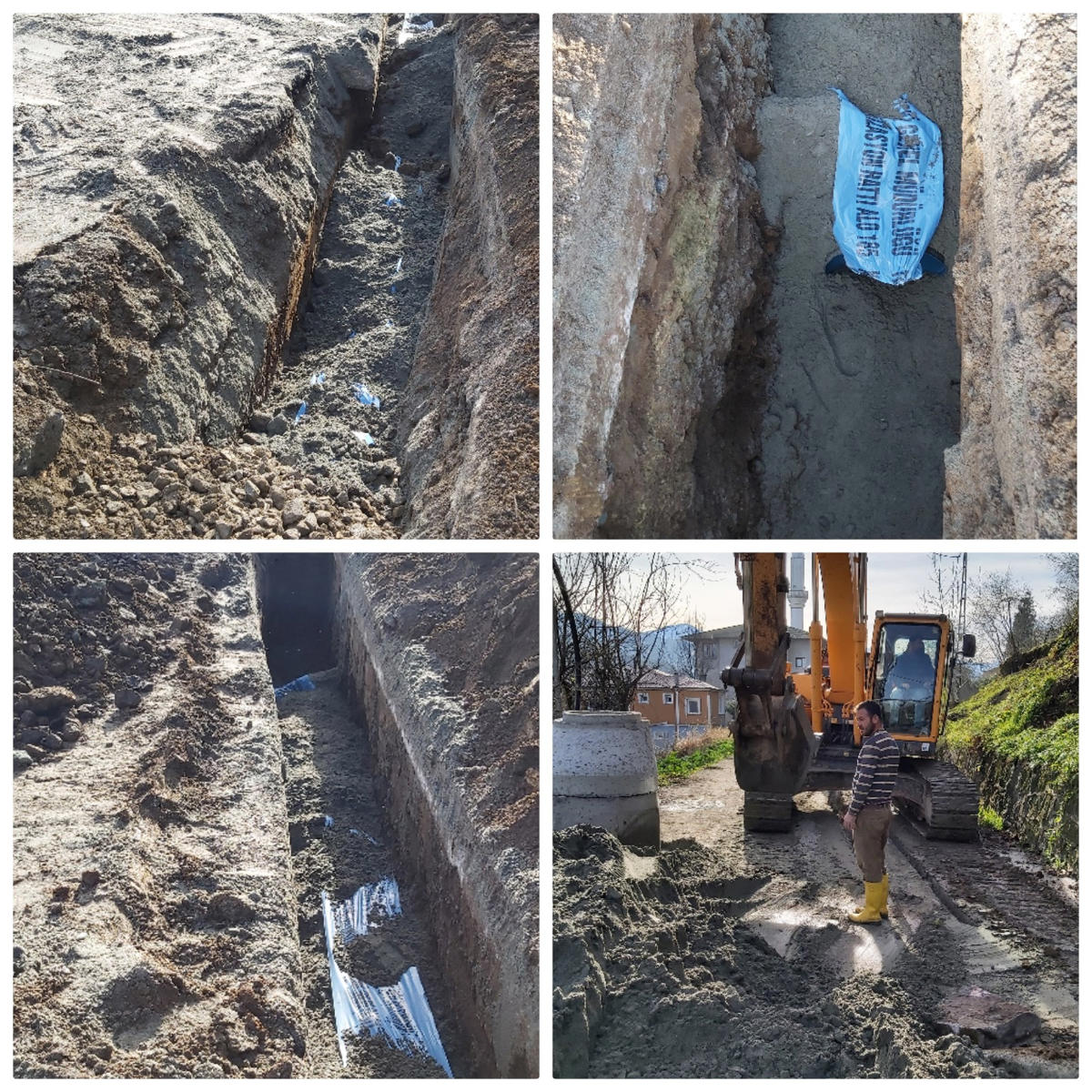 Of (Trabzon) ilçesi Çamlıtepe Mahallesi kanalizasyon inşaatı yapım işi
